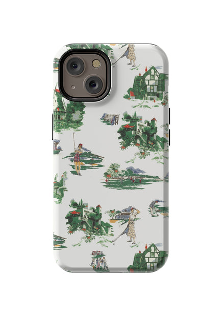 Golf Toile iPhone Case Phone Case Multi / iPhone 14 / MagSafe Tough Katie Kime
