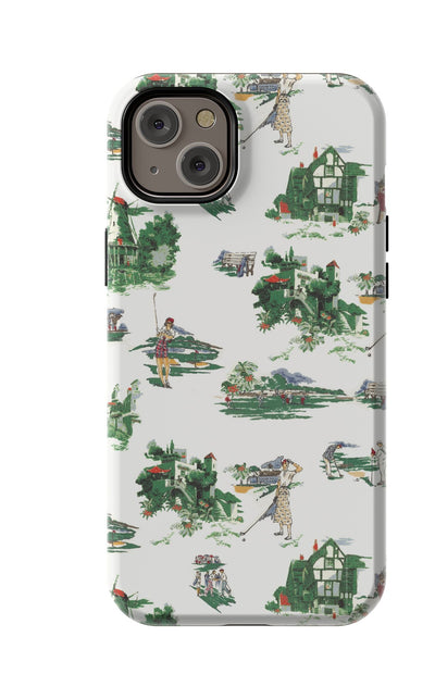 Golf Toile iPhone Case Phone Case Multi / iPhone 14 Plus / Tough Katie Kime
