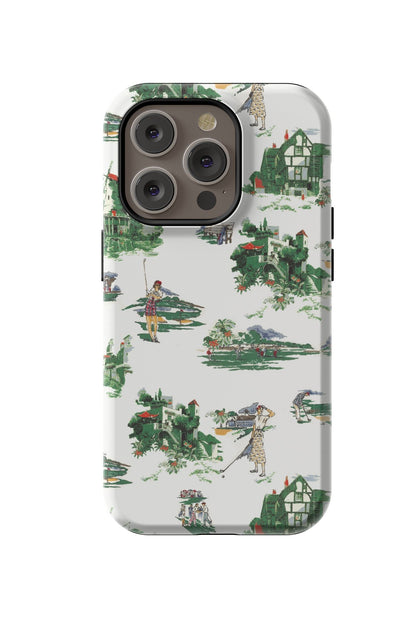 Golf Toile iPhone Case Phone Case Multi / iPhone 14 Pro / MagSafe Tough Katie Kime