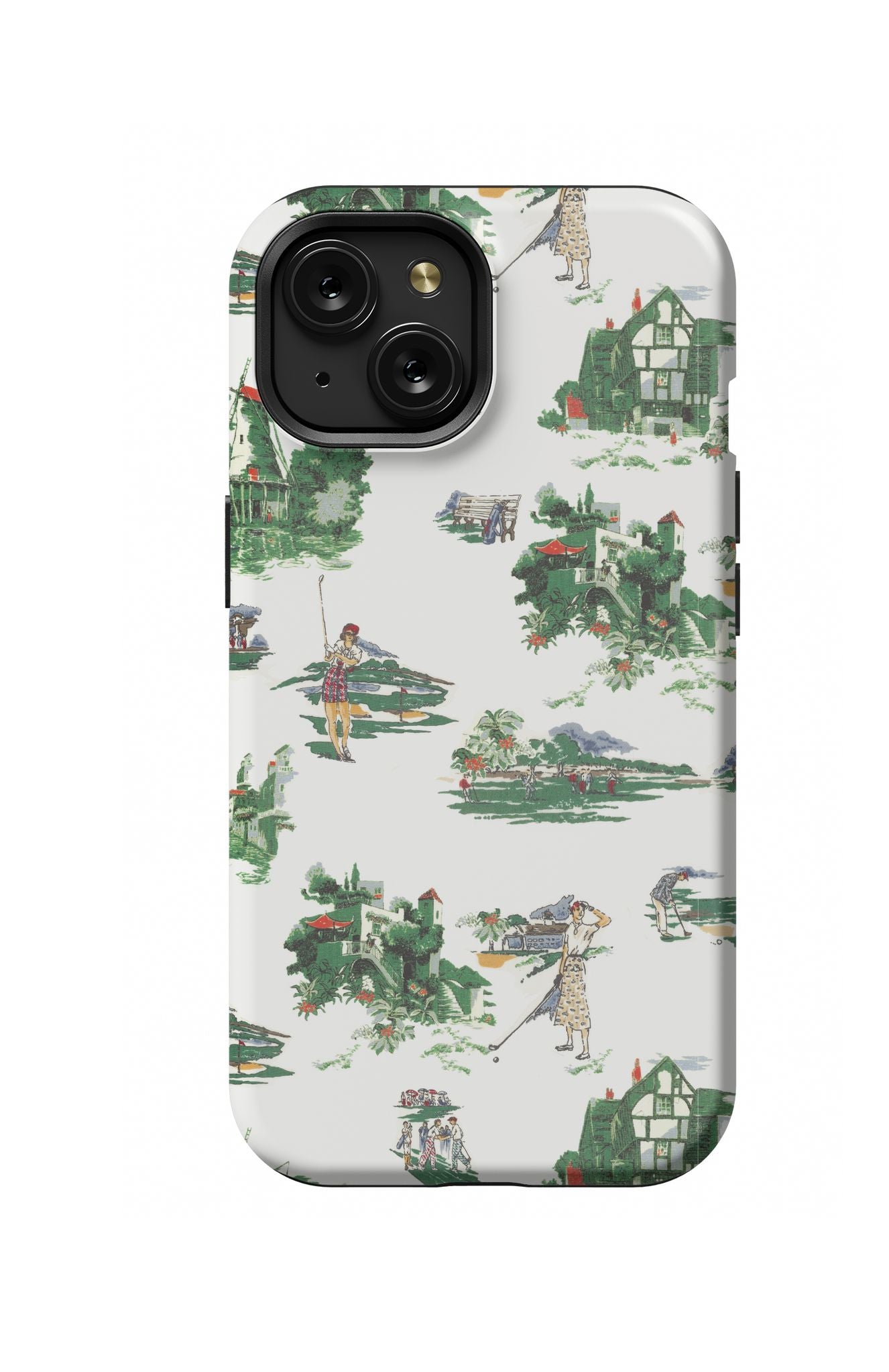 Golf Toile iPhone Case Phone Case Multi / iPhone 15 / MagSafe Tough Katie Kime