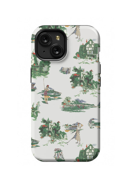 Golf Toile iPhone Case Phone Case Multi / iPhone 15 / MagSafe Tough Katie Kime