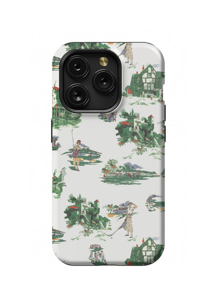 Golf Toile iPhone Case Phone Case Multi / iPhone 15 Pro / MagSafe Tough Katie Kime