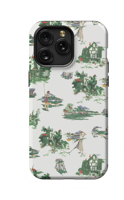 Golf Toile iPhone Case Phone Case Multi / iPhone 15 Pro Max / MagSafe Tough Katie Kime