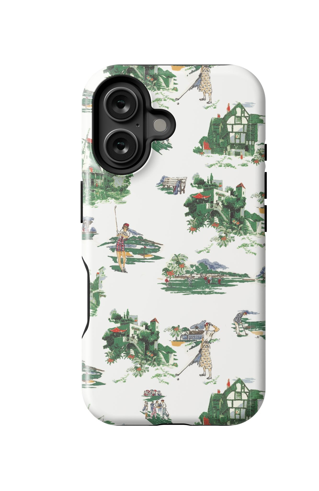 Golf Toile iPhone Case Phone Case Multi / iPhone 16 / MagSafe Tough Katie Kime