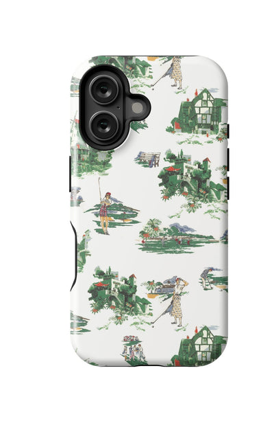 Golf Toile iPhone Case Phone Case Multi / iPhone 16 / MagSafe Tough Katie Kime