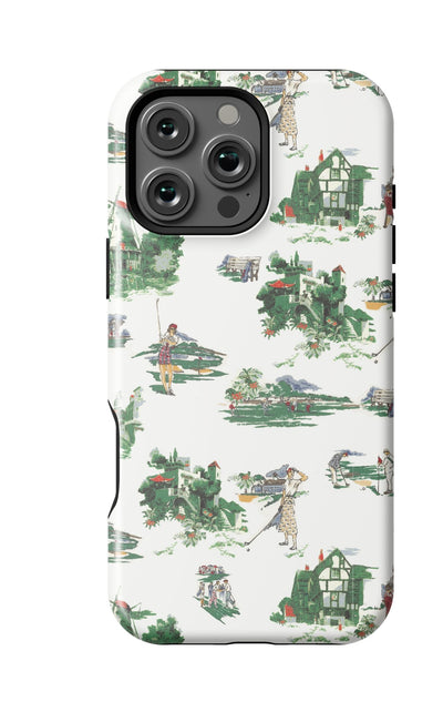 Golf Toile iPhone Case Phone Case Multi / iPhone 16 Pro Max / Tough Katie Kime