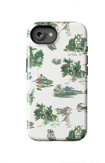 Golf Toile iPhone Case Phone Case Multi / iPhone 16e / MagSafe Tough Katie Kime