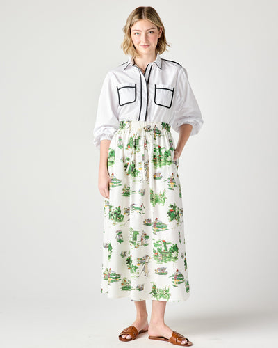 Golf Toile Knoll Skirt Skirt Katie Kime