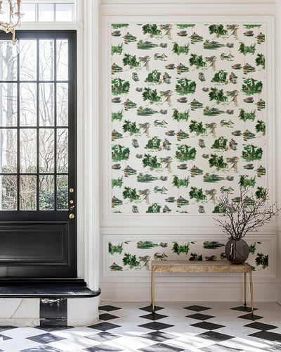 Golf Toile Peel & Stick Wallpaper Peel & Stick Wallpaper Katie Kime