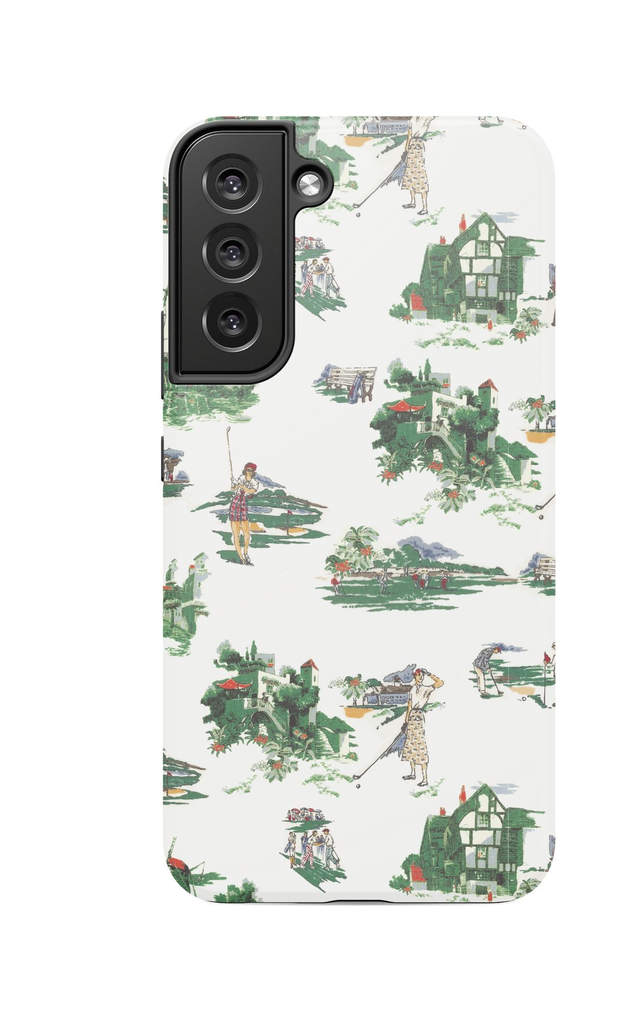 Golf Toile Samsung Phone Case Phone Case Multi / Galaxy S22 Plus / Tough Katie Kime