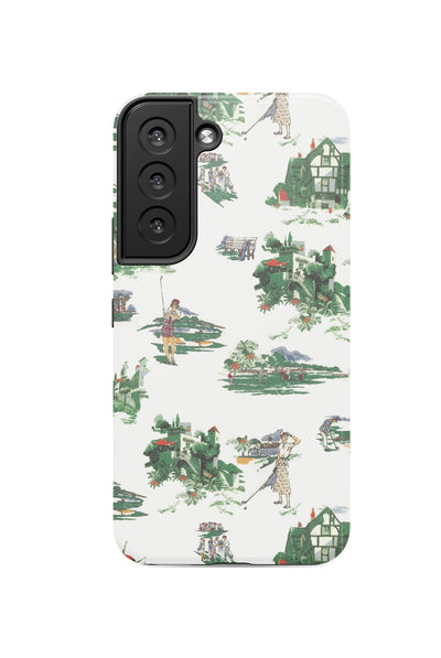 Golf Toile Samsung Phone Case Phone Case Multi / Galaxy S22 / Tough Katie Kime