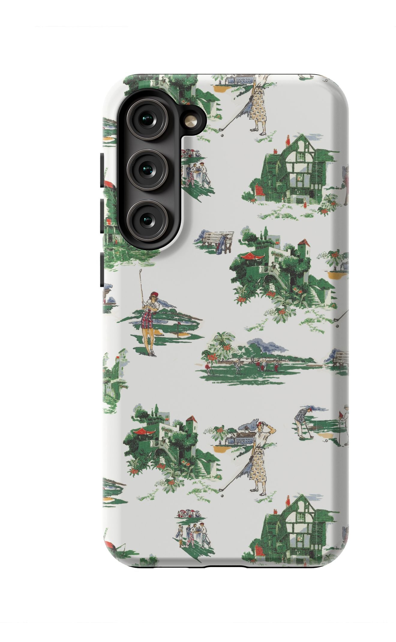 Golf Toile Samsung Phone Case Phone Case Multi / Galaxy S23 Plus / Tough Katie Kime