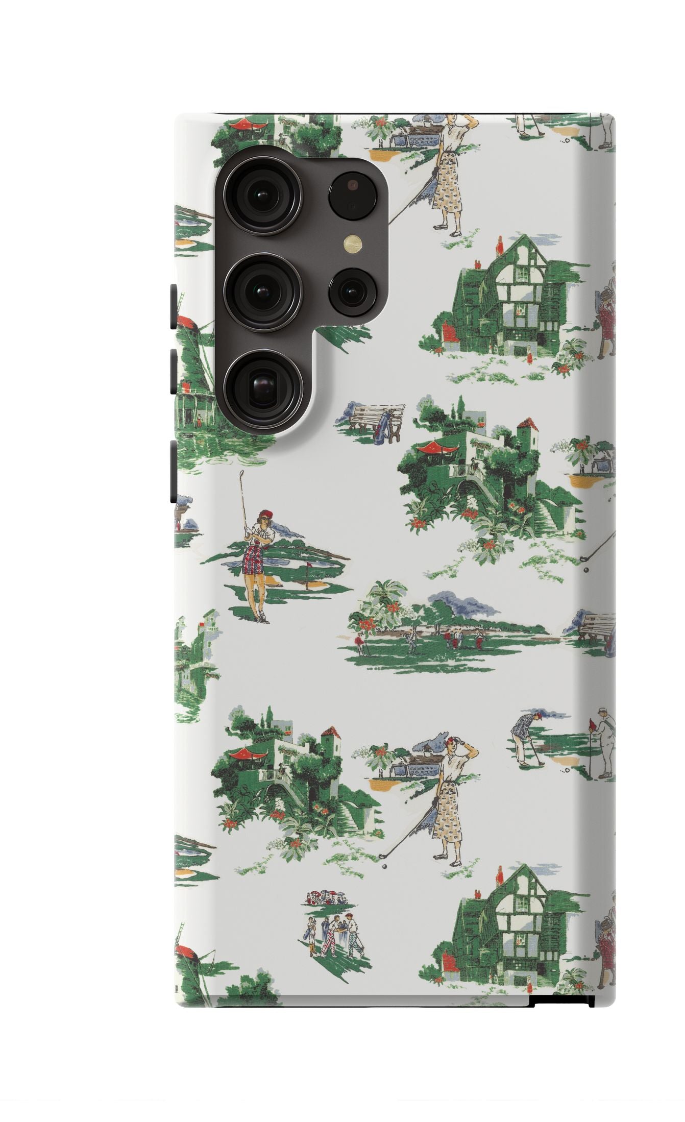 Golf Toile Samsung Phone Case Phone Case Multi / Galaxy S23 Ultra / Tough Katie Kime