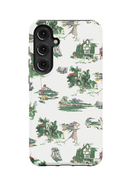 Golf Toile Samsung Phone Case Phone Case Multi / Galaxy S24 Plus / Tough Katie Kime