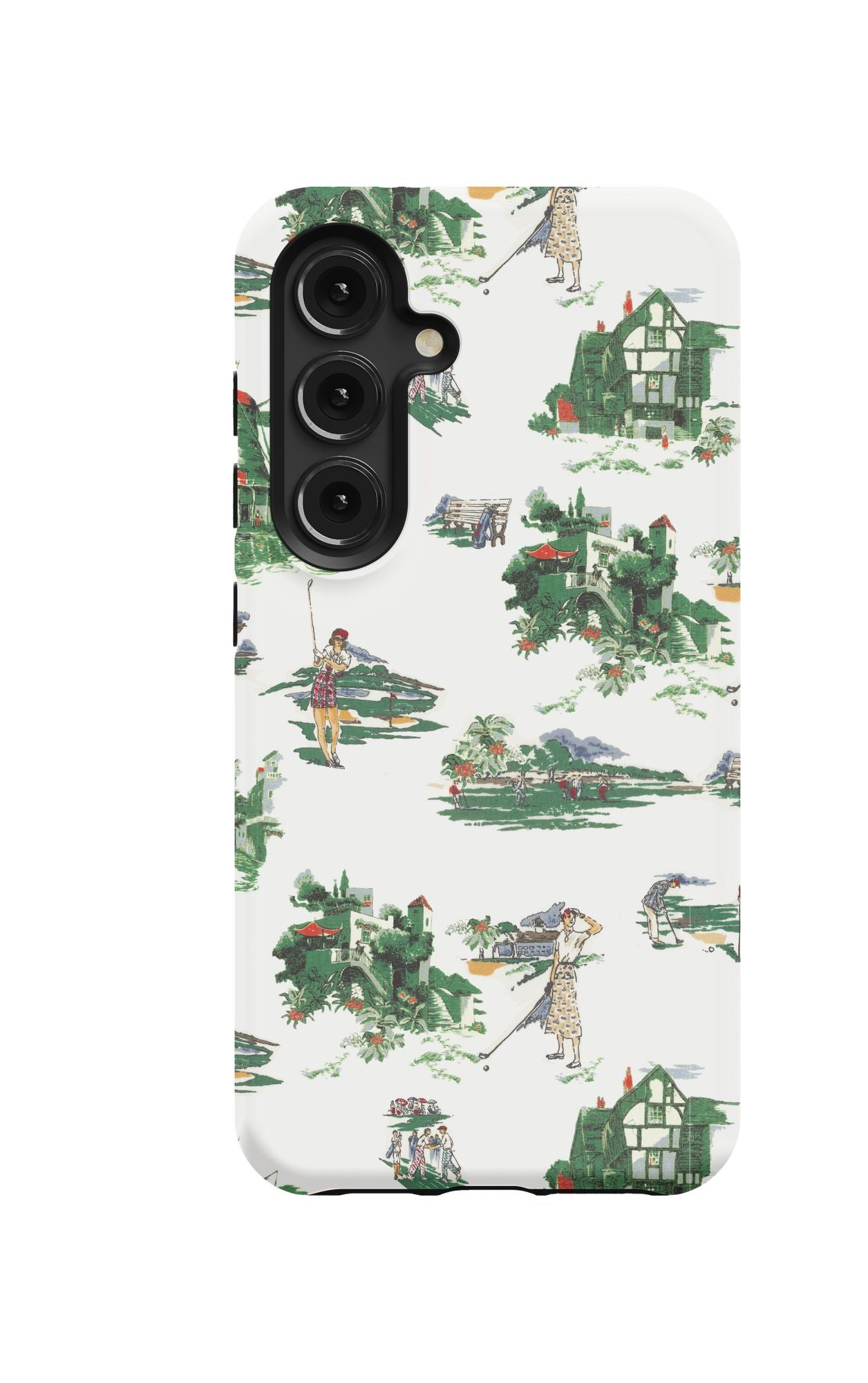 Golf Toile Samsung Phone Case Phone Case Multi / Galaxy S24 / Tough Katie Kime
