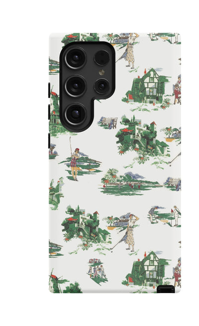 Golf Toile Samsung Phone Case Phone Case Multi / Galaxy S24 Ultra / Tough Katie Kime