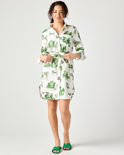 Golf Toile Sophia Shirtdress Dress Katie Kime