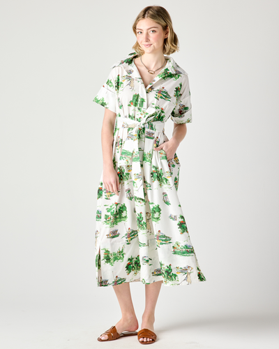 Golf Toile Taza Maxi Dress Dress Katie Kime