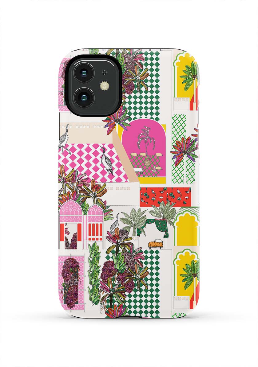 Greco Garden iPhone Case Phone Case Pink / iPhone 11 / Tough Katie Kime