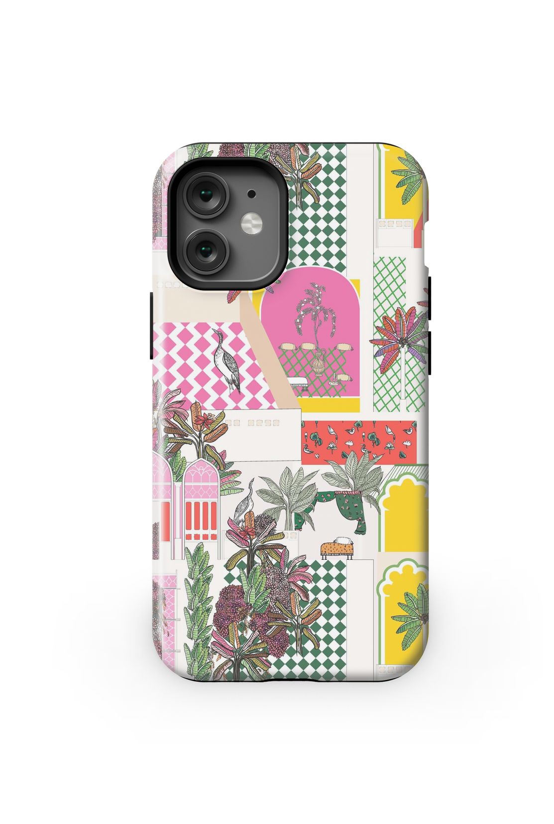 Greco Garden iPhone Case Phone Case Pink / iPhone 12 Mini / MagSafe Tough Katie Kime