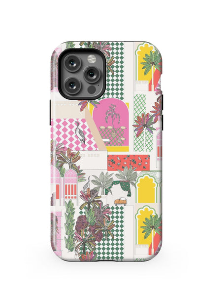 Greco Garden iPhone Case Phone Case Pink / iPhone 12 Pro / MagSafe Tough Katie Kime