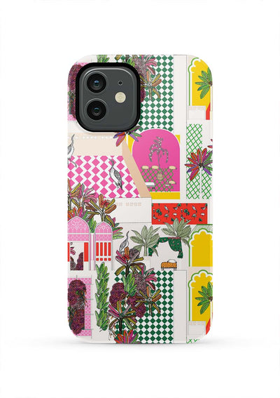 Greco Garden iPhone Case Phone Case Pink / iPhone 12 / Tough Katie Kime