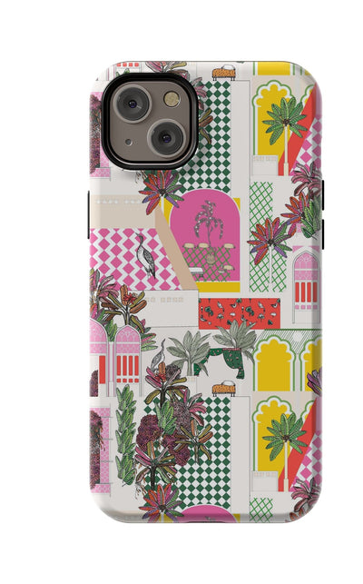 Greco Garden iPhone Case Phone Case Pink / iPhone 14 Plus / Tough Katie Kime