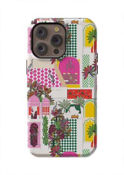 Greco Garden iPhone Case Phone Case Pink / iPhone 14 Pro Max / Tough Katie Kime