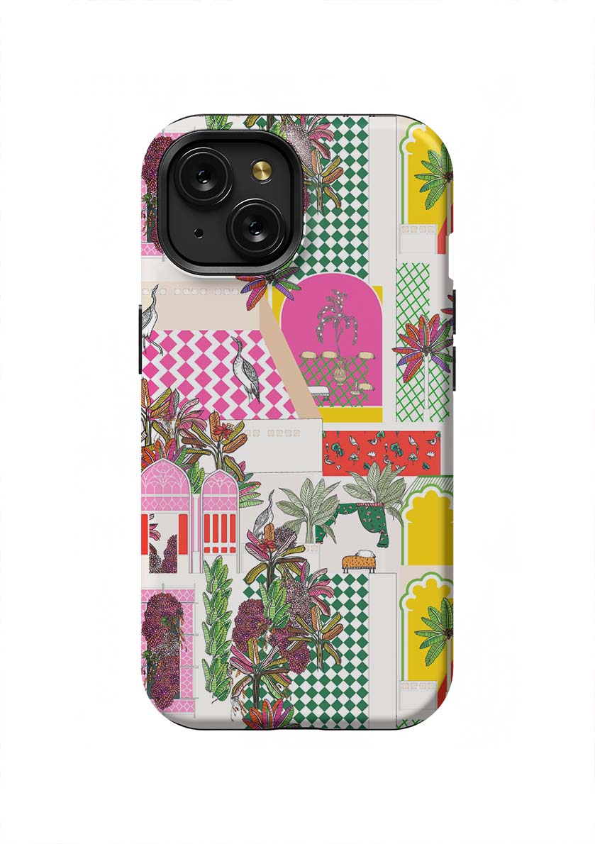 Greco Garden iPhone Case Phone Case Pink / iPhone 15 / Tough Katie Kime