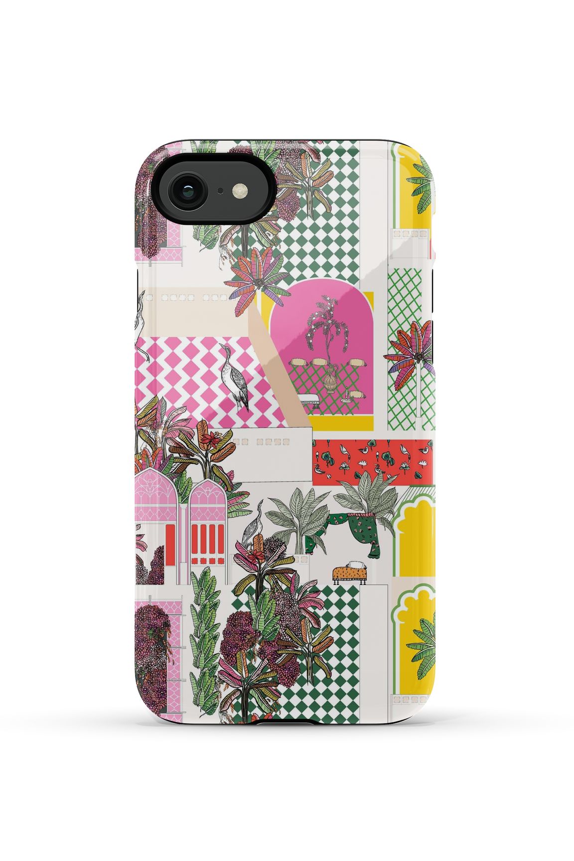 Greco Garden iPhone Case Phone Case Pink / iPhone SE (2022) / Tough Katie Kime