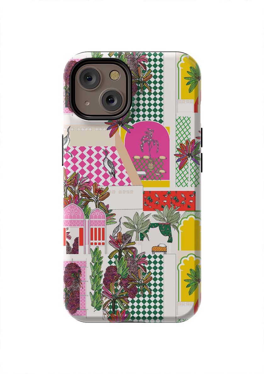 Greco Garden iPhone Case Phone Case Tough / iPhone 14 / Pink Katie Kime