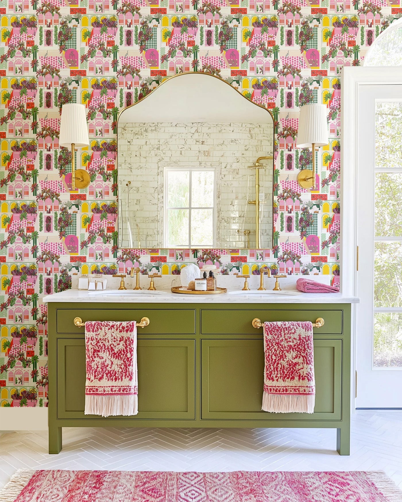 Greco Garden Peel & Stick Wallpaper Peel & Stick Wallpaper Green / Large Sample Katie Kime
