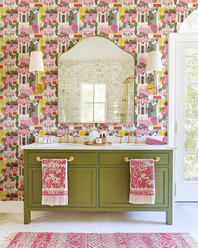 Greco Garden Peel & Stick Wallpaper Peel & Stick Wallpaper Green / Large Sample Katie Kime