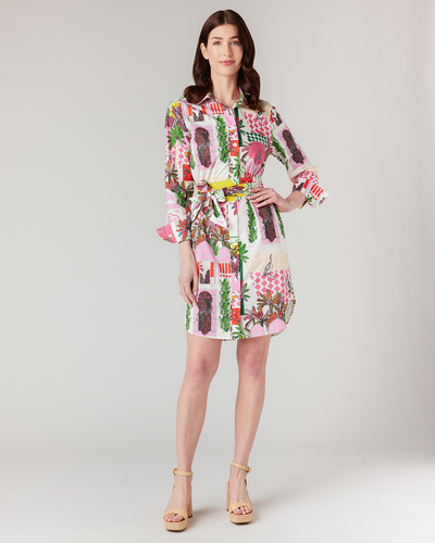 Greco Garden Sophia Shirtdress Dress Pink / XS Katie Kime