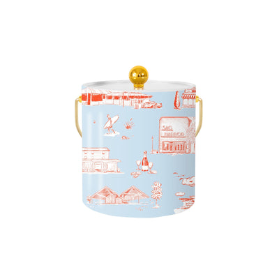 Hamptons Toile Ice Bucket Ice Bucket Katie Kime