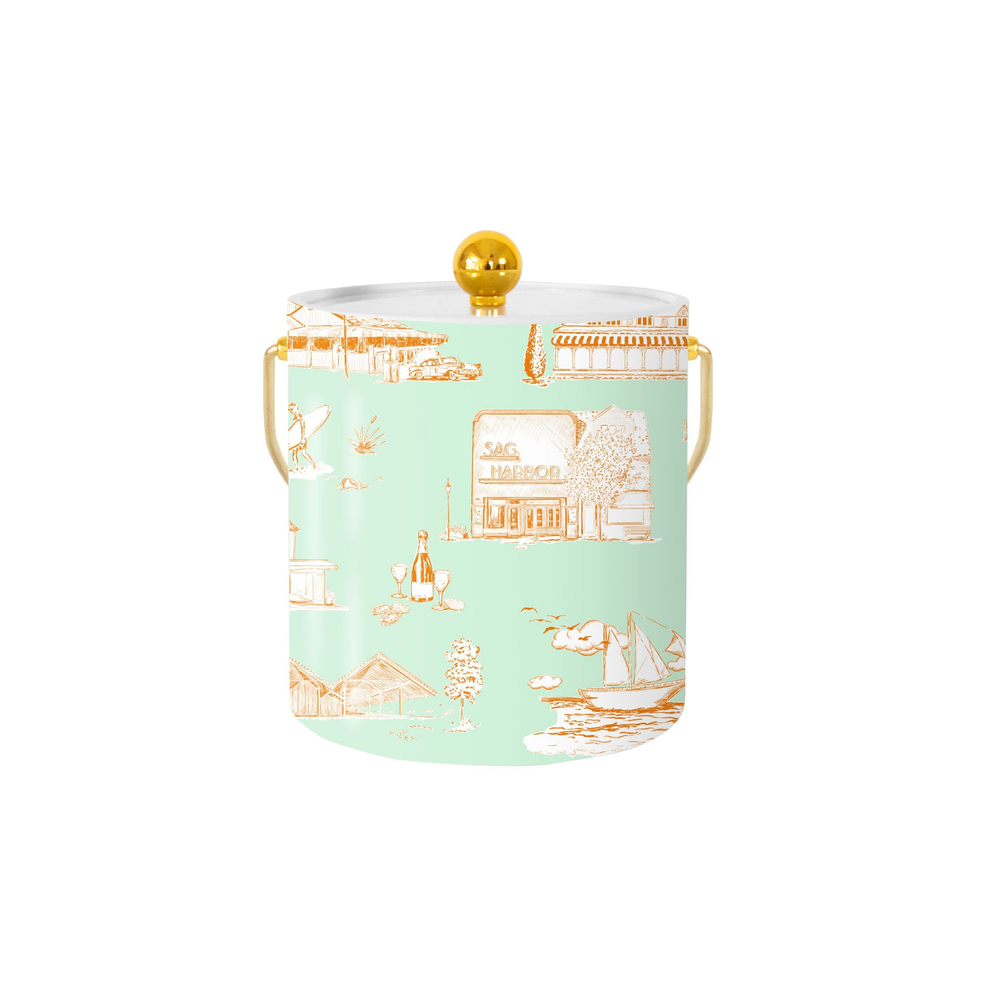 Hamptons Toile Ice Bucket Ice Bucket Katie Kime