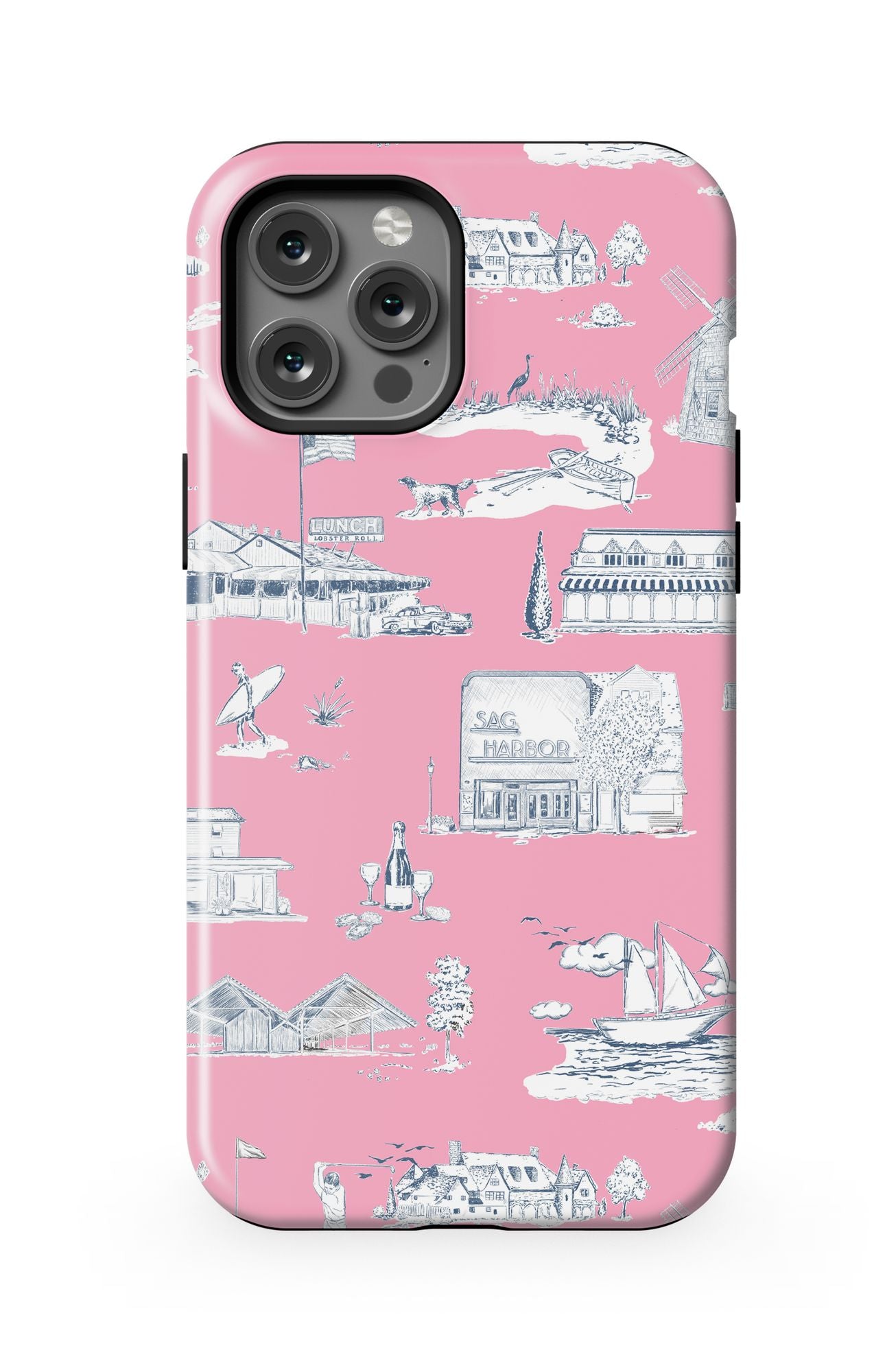 Hamptons Toile iPhone Case Phone Case Berry Navy / iPhone 12 Pro Max / Tough Katie Kime