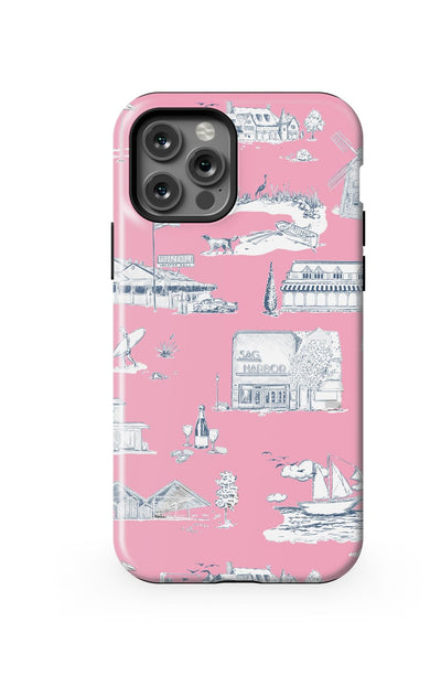 Hamptons Toile iPhone Case Phone Case Berry Navy / iPhone 12 Pro / Tough Katie Kime