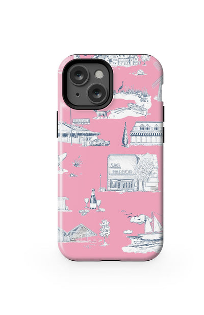 Hamptons Toile iPhone Case Phone Case Berry Navy / iPhone 13 Mini / MagSafe Tough Katie Kime