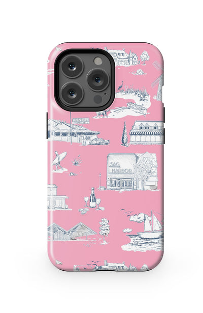 Hamptons Toile iPhone Case Phone Case Berry Navy / iPhone 13 Pro / MagSafe Tough Katie Kime