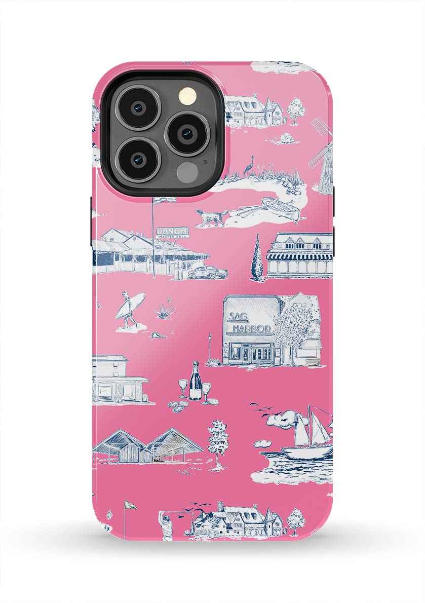 Hamptons Toile iPhone Case Phone Case Berry Navy / iPhone 13 Pro Max / Tough Katie Kime