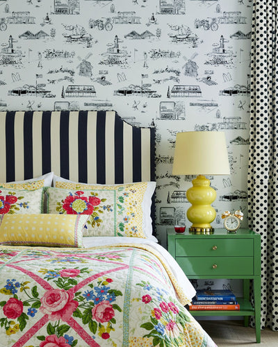 Hamptons Toile Traditional Wallpaper Wallpaper Katie Kime