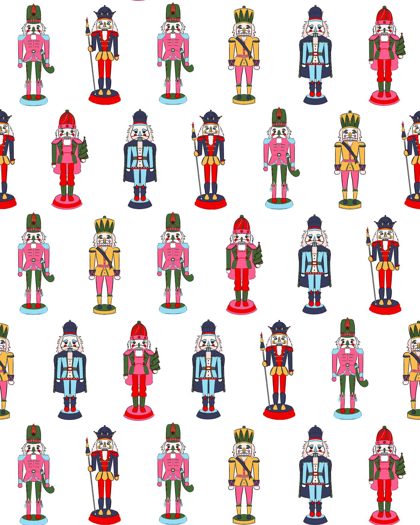 Holiday March Peel & Stick Wallpaper Peel & Stick Wallpaper Multi / 24" x 144" Katie Kime