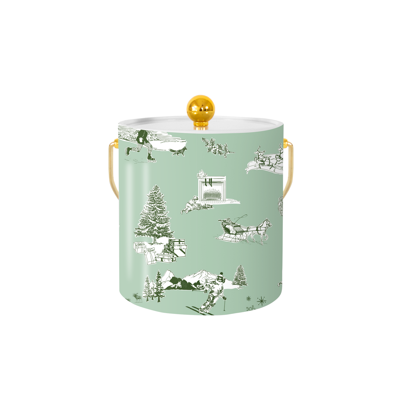 Holiday Toile Ice Bucket Ice Bucket Katie Kime