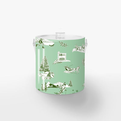 Holiday Toile Ice Bucket Ice Bucket Mint Hunter / Lucite Katie Kime