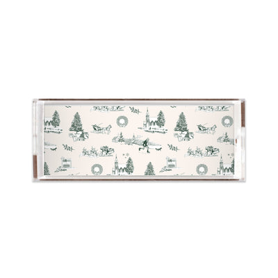 Holiday Toile Lucite Tray Lucite Trays Cream Hunter / 11x4 Katie Kime