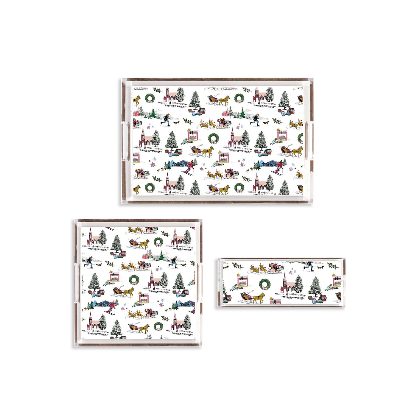 Holiday Toile Lucite Tray Lucite Trays Katie Kime