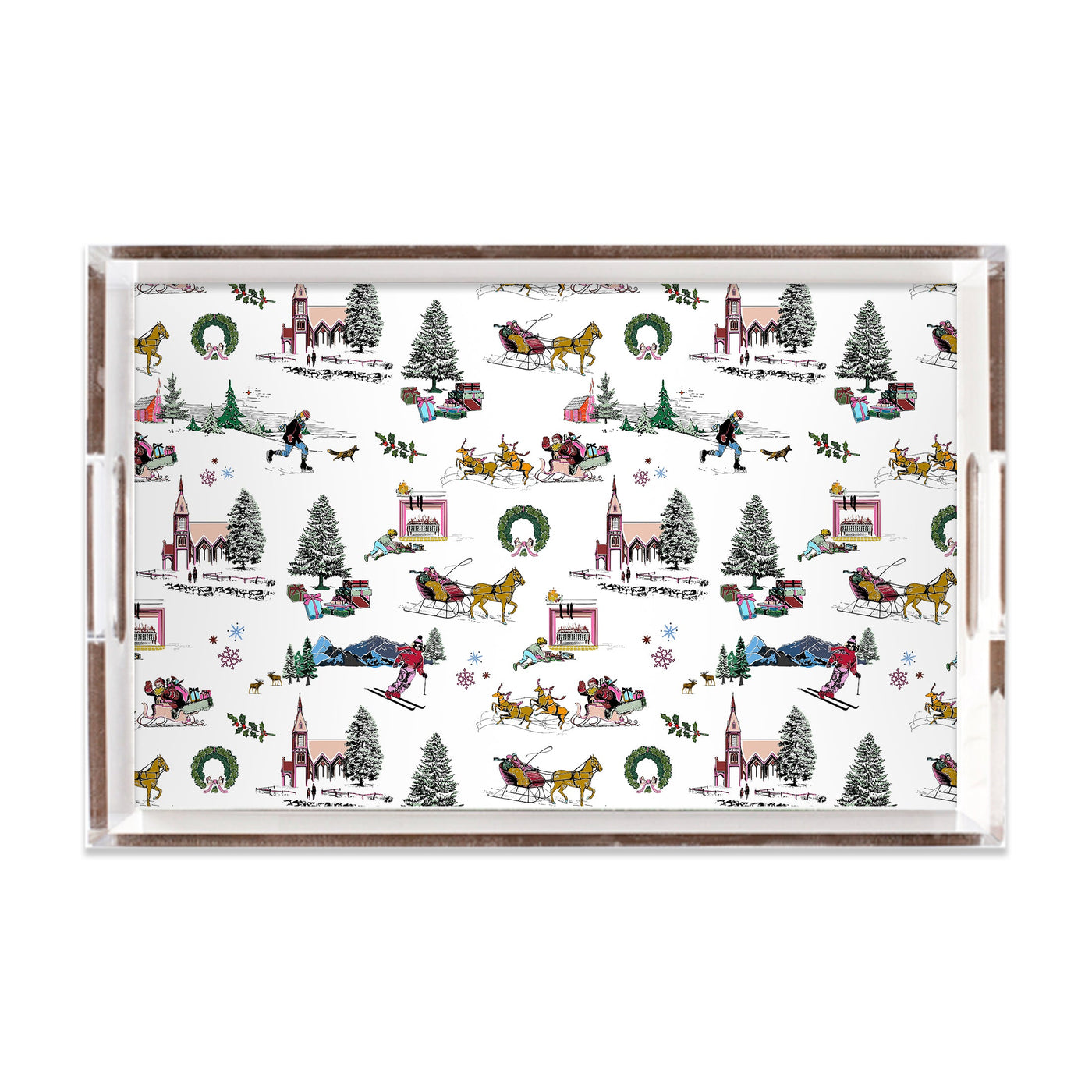 Holiday Toile Lucite Tray Lucite Trays Multi / 11x17 Katie Kime