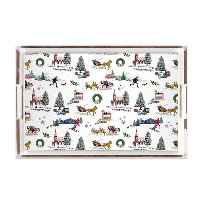 Holiday Toile Lucite Tray Lucite Trays Multi / 11x17 Katie Kime