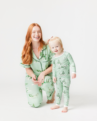 Holiday Toile Pajama Pants Set Pajama Set Katie Kime